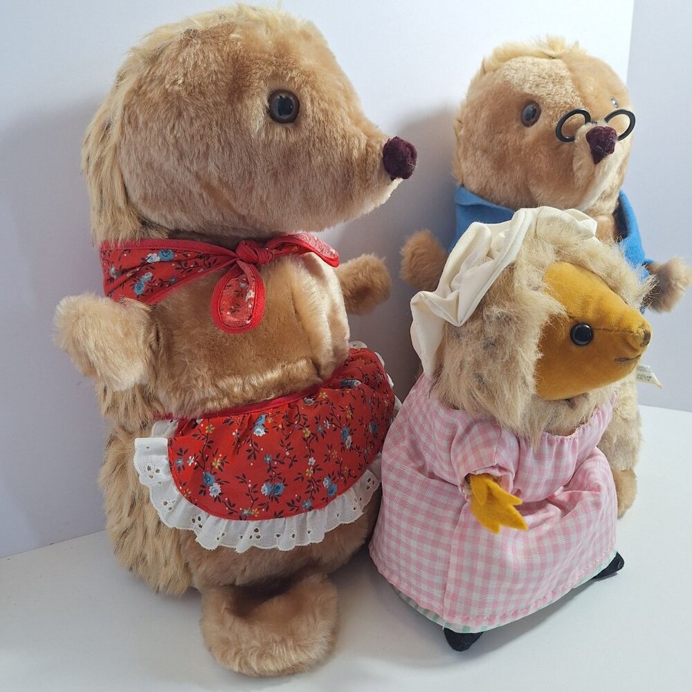 Beatrix PotterHedgehog Eden Plush Hortense Horatio Tiggy Winkle 1980s Vintage - Picture 14 of 16